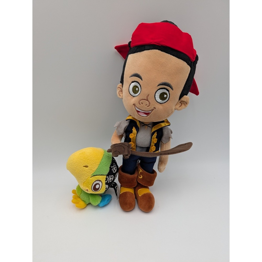 Disney Store Jake and the Neverland Pirates Plush Doll 13 Inch Parrot Lot
